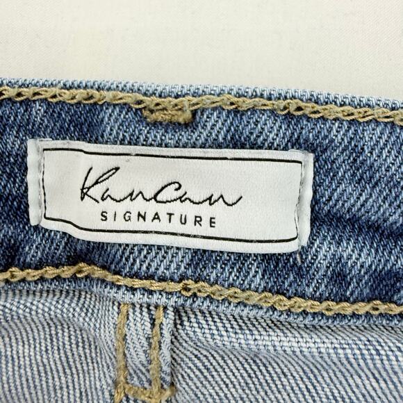 KanCan Ultra High Rise Button Fly Distressed Denim Shorts Size 29 Fall Casual - Picture 5 of 6